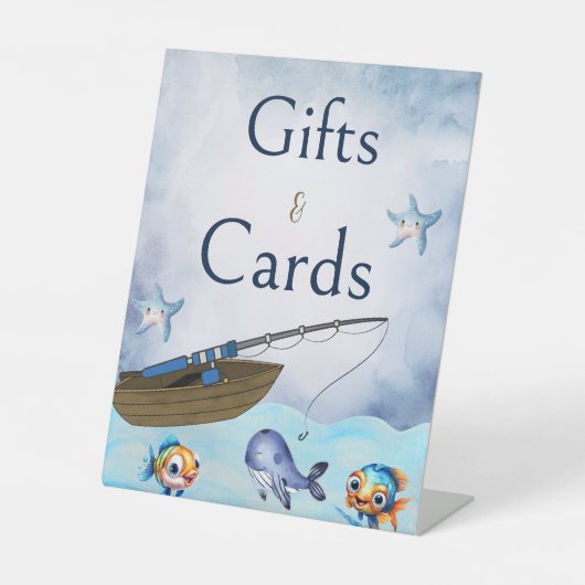 Geviste boot Cadeau en Kaarten Reclamebord Met Voetstuk (Voorkant)