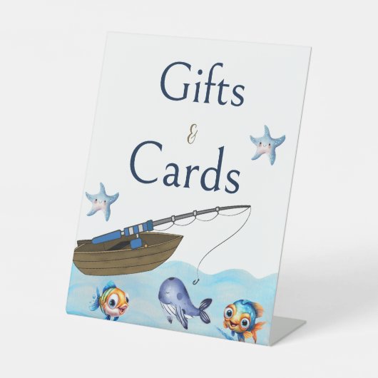 Geviste boot Cadeau en Kaarten Reclamebord Met Voetstuk (Voorkant)