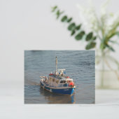 Geviste boot, Cardiff Bay Briefkaart (Staand voorkant)