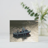 Geviste boot, Cardiff Bay Briefkaart (Staand voorkant)