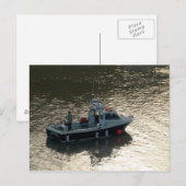 Geviste boot, Cardiff Bay Briefkaart (Voorkant / Achterkant)