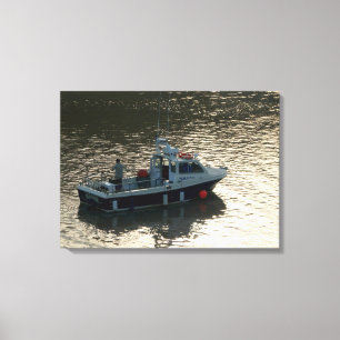 Geviste boot, Cardiff Bay Canvas Afdruk