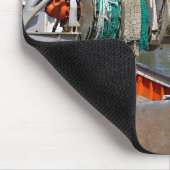 Geviste boot in de haven van Honfleur in Frankrijk Muismat (Hoek)