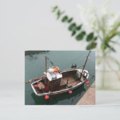 Geviste boot in Portpatrick Harbour, Wigtownshire Feestdagenkaart (Staand voorkant)