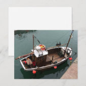 Geviste boot in Portpatrick Harbour, Wigtownshire Feestdagenkaart (Voorkant / Achterkant)