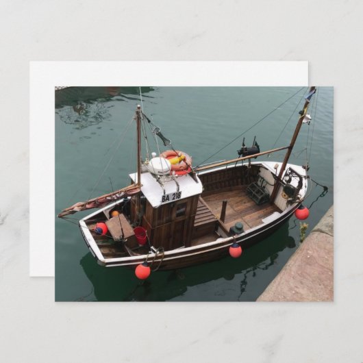 Geviste boot in Portpatrick Harbour, Wigtownshire Feestdagenkaart (Voorkant / Achterkant)