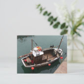 Geviste boot in Portpatrick Harbour, Wigtownshire Feestdagenkaart (Staand voorkant)