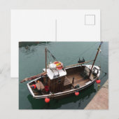 Geviste boot in Portpatrick Harbour, Wigtownshire Feestdagenkaart (Voorkant / Achterkant)