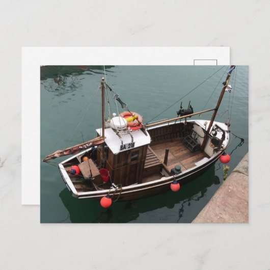 Geviste boot in Portpatrick Harbour, Wigtownshire Feestdagenkaart (Voorkant / Achterkant)