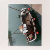 Geviste boot in Portpatrick Harbour, Wigtownshire Legpuzzel (Verticaal)