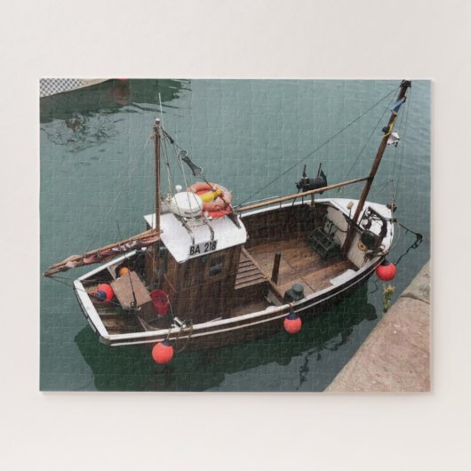 Geviste boot in Portpatrick Harbour, Wigtownshire Legpuzzel (Horizontaal)