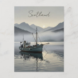 Geviste boot in Schotland Reizen Briefkaart