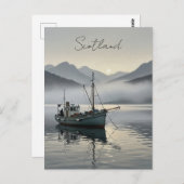 Geviste boot in Schotland Reizen Briefkaart (Voorkant / Achterkant)