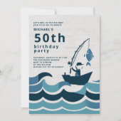 Geviste bootreel Elegante Casual Mannen 50e Verjaa Kaart (Voorkant)