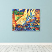 Geviste boten, collioure Andre Derain | Canvas Afdruk (Insitu (Houten vloer))