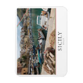 Geviste boten in Castellammare del Golfo, Sicilië Magneet (Verticaal)