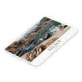 Geviste boten in Castellammare del Golfo, Sicilië Magneet (Linkerzijde)