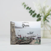 Geviste boten in de Golf van Guinee Ghana Briefkaart (Staand voorkant)
