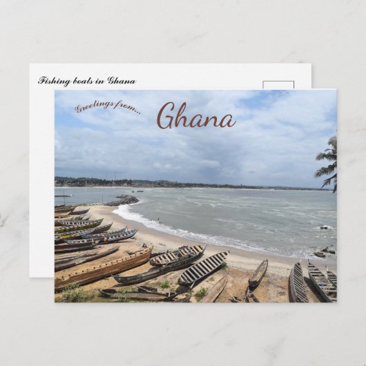 Geviste boten in Ghana Briefkaart (Voorkant / Achterkant)