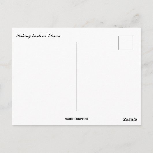 Geviste boten in Ghana Briefkaart (Achterkant)