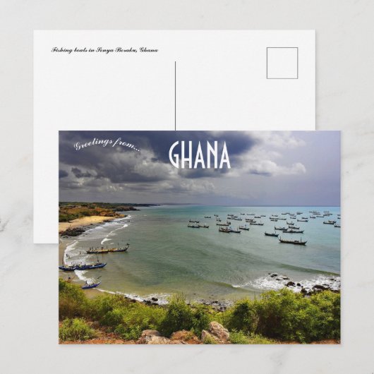 Geviste boten in Senya Beraku Briefkaart (Voorkant / Achterkant)