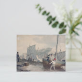 Geviste boten lossen briefkaart (Staand voorkant)