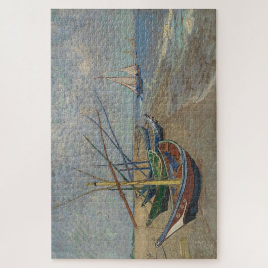 Geviste boten op het strand van Les Saintes-Maries Legpuzzel (Verticaal)