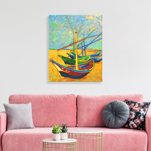 Geviste boten op Saint Marie Canvas Afdruk (Insitu (Woonkamer))