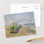 Geviste boten | Vincent van Gogh Briefkaart<br><div class="desc">Vist Boats op het strand bij Saintes-Maries (1888) door de Nederlandse postimpressionistische kunstenaar Vincent Van Gogh. Origineel kunstwerk is een olie op het schilderij van de canvas, waarop verschillende vissersboten op de kust van de oceaan zijn afgebeeld. Gebruik de ontwerphulpmiddelen om douanetekst toe te voegen of het afbeelding te personaliseren....</div>
