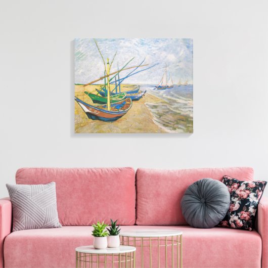 Geviste boten | Vincent van Gogh Canvas Afdruk (Insitu (Woonkamer))