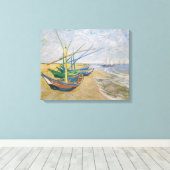 Geviste boten | Vincent van Gogh Canvas Afdruk (Insitu (Houten vloer))