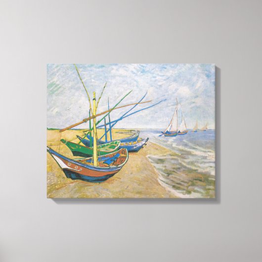 Geviste boten | Vincent van Gogh Canvas Afdruk (Voorkant)