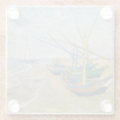 Geviste boten | Vincent van Gogh Glazen Onderzetter (Achterkant)