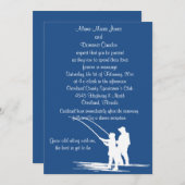 Geviste bruiloftsuitnodigingen voor koppels: custo kaart (Voorkant / Achterkant)