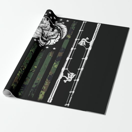 Geviste Camouflage Vlag van de Verenigde Staten vo Cadeaupapier (Uitgerold)