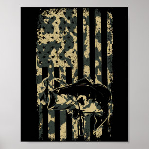Geviste Camouflage Vlag van de Verenigde Staten vo Poster