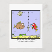 Geviste Cartoon: Lures Briefkaart (Voorkant)