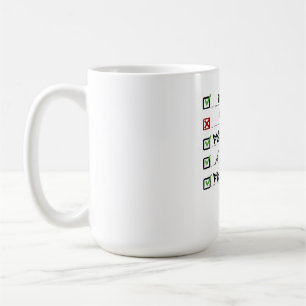 Geviste checklist grappig koffiemok