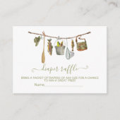 Geviste "clothesline Diaper"-kaart Informatiekaartje (Voorkant)