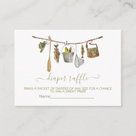 Geviste "clothesline Diaper"-kaart Informatiekaartje (Voorkant)