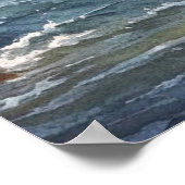 Geviste digitale Waterverf River Canoe Poster (Hoek)