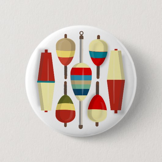 Geviste drijfveren/klossen ronde button 5,7 cm (Voorkant)