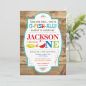 Geviste eerste verjaardag kaart (Staand voorkant)