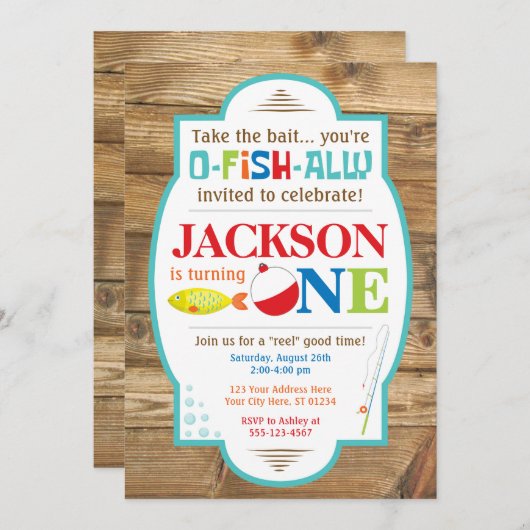 Geviste eerste verjaardag kaart (Voorkant / Achterkant)