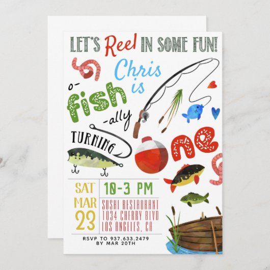 Geviste eerste verjaardag kaart (Voorkant / Achterkant)