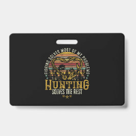 Geviste en gejaagde jager Antler Elk, Deer Hunting Badge