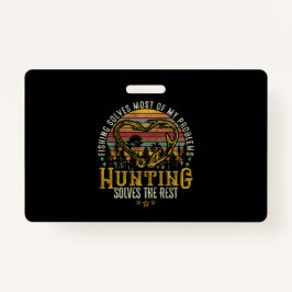 Geviste en gejaagde jager Antler Elk, Deer Hunting Badge