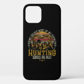Geviste en gejaagde jager Antler Elk, Deer Hunting Case-Mate iPhone Case (Achterkant)