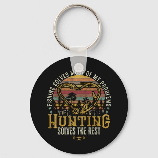 Geviste en gejaagde jager Antler Elk, Deer Hunting Sleutelhanger (Voorkant)