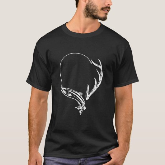 Geviste en gejaagde jager Antler Elk deer Hunting  T-shirt (Voorkant)